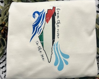 Palestine Shirt Water Unisex - Palestine Shirt - Palestine Gift - Palestine Crewneck - Youth - Adult