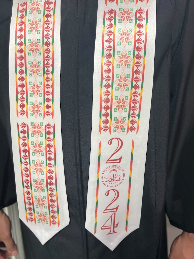 Palestine Graduation Stole Falasteen Grad Stole Sash Custom Year