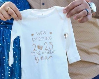 Wir erwarten 2023 2024 Jahr Baby Body Geschenk Baby Jungen Baby Mädchen