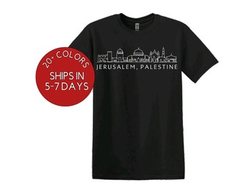 Jerusalem AlQuds Palestine T-Shirt Unisex - Palestine Shirt - Palestine Gift - Palestine Crewneck - Youth - Adults