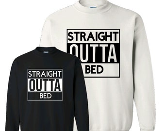 Straight Outta Bed Sweatshirt Unisex - Palästina Shirt - Palästina Geschenk - Palestine Crewneck - Jugend - Erwachsene