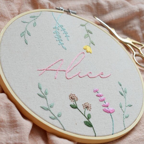 Alice flower/country embroidery - decoration for children's room