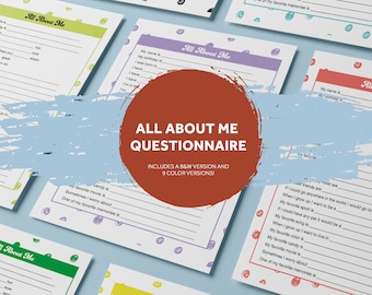 All About Me Questions