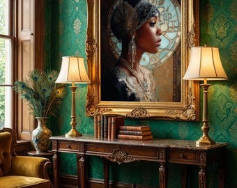 Eliza – Digital Wall Art | Art Nouveau Glam Portrait | 1920s Elegance Printable