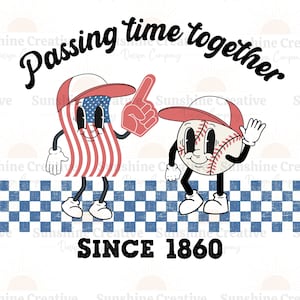 Baseball americano retrò svg, baseball patriottico PNG, bandiera dei cartoni animati vintage maglietta da baseball sublimazione, passatempo preferito d'America