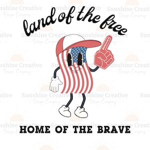 July 4th shirt png, patriotic clipart sublimation, land of the free svg, retro American flag, party In the USA png, Vintage Fourth of July
