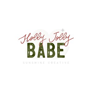 Holly Jolly Babe PNG, archivo de camiseta navideña para sublimación, camisetas navideñas para mamá y yo, regalos para niñas