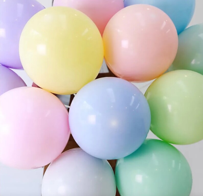 Macaron Pastel Color Latex Balloons Arch Garland for Birthday Etsy