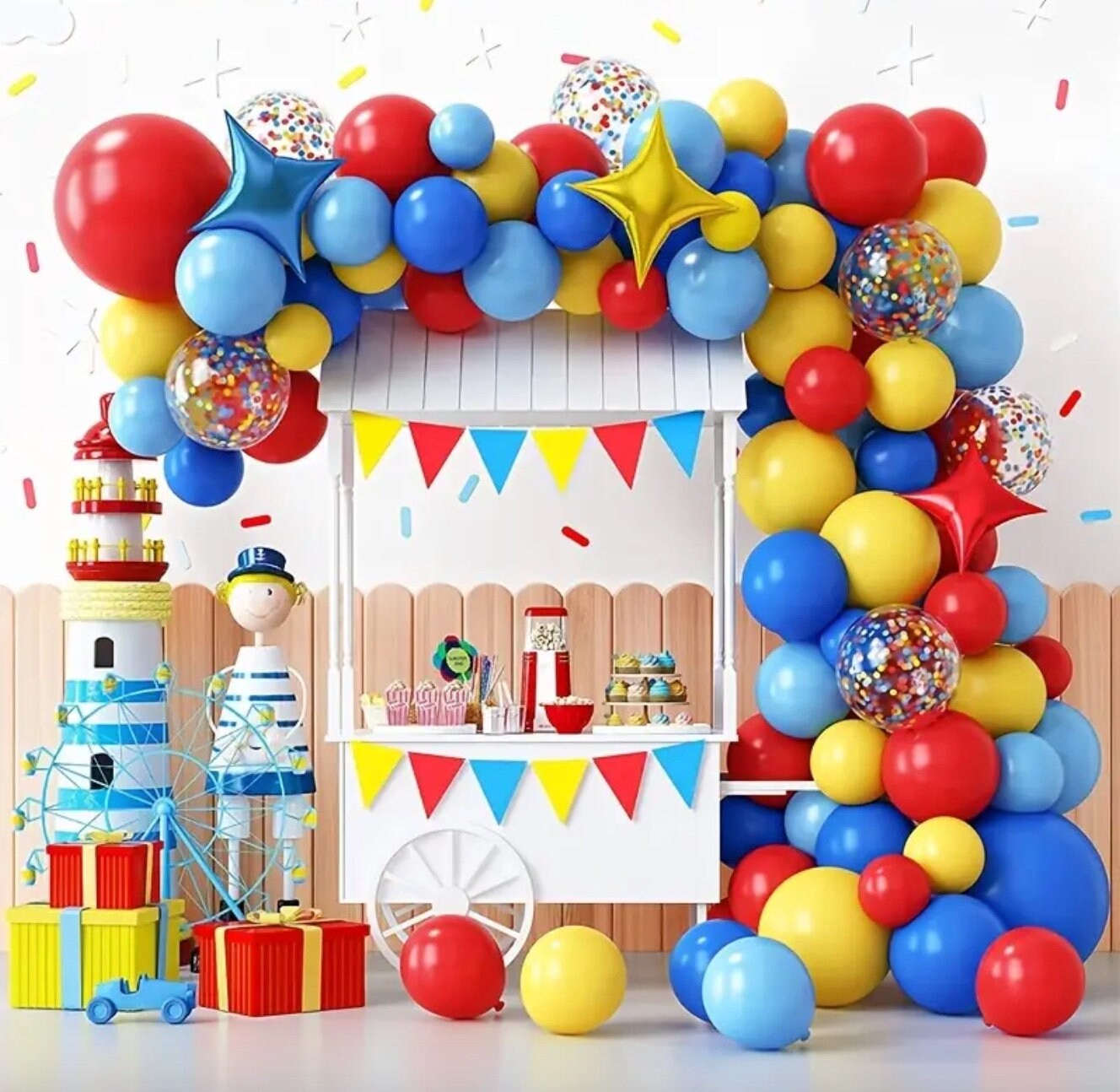 120pcs Carnival Circus Balloon Garland Arch Set Baby's 1st Etsy