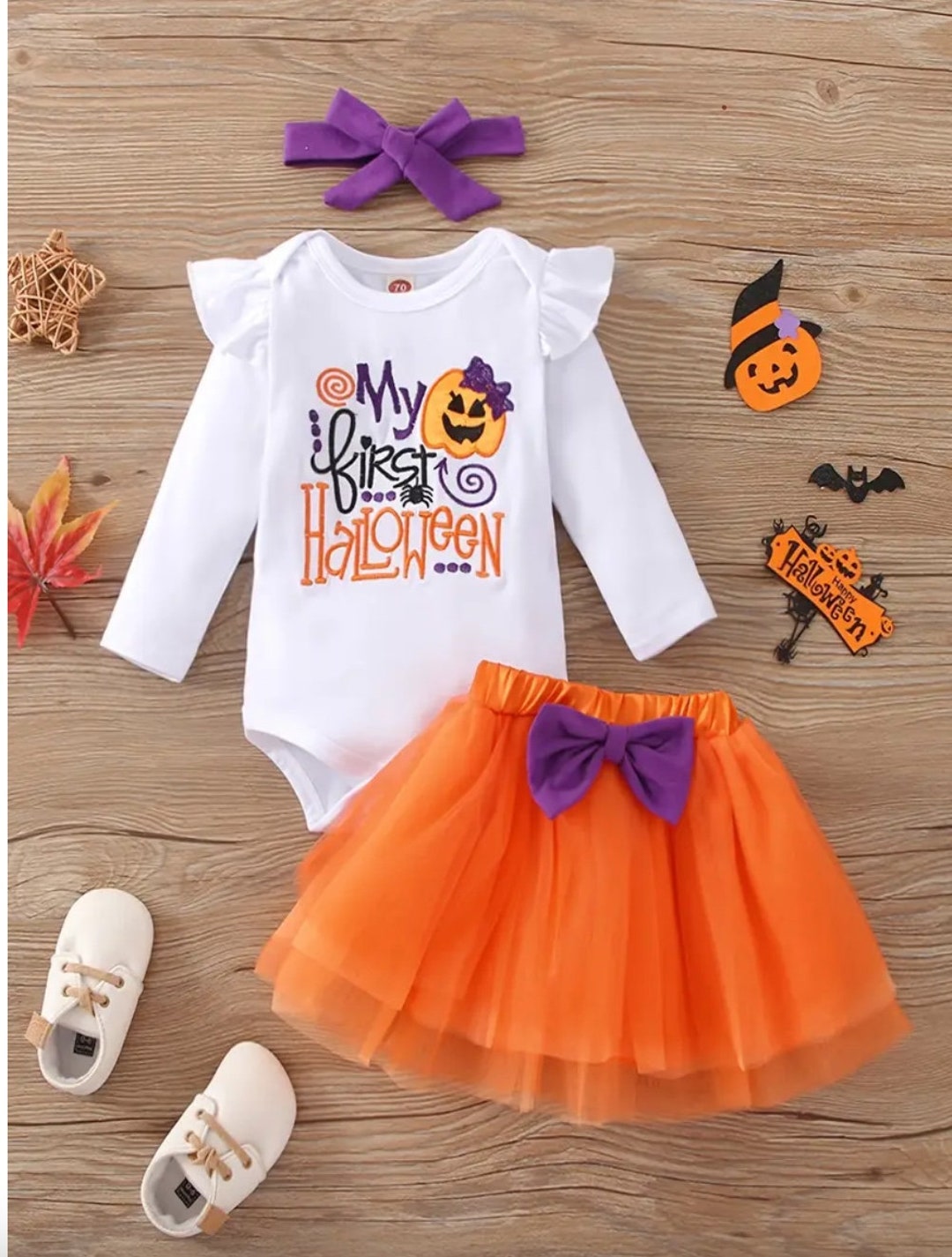 Baby Girl 1st Halloween Romper & Tutu Skirt First Halloween - Etsy