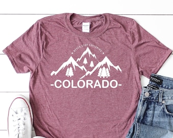 Colorado Shirts, Colorado State Map T-Shirt, Colorado Gifts, Colorado Apparel, Colorado Clothing, Colorado T-Shirt, Colorado Home Shirt