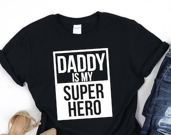 Zarlivia Clothing My Daddy The Super Hero Ensemble Père Bébé Cadeau Hommes T-Shirt & Body bébé