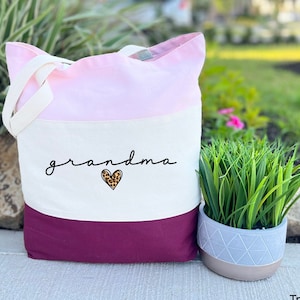 Grandma Tote Bag, Grandma&#39;s Getaway Bag, Grandma Nana Bag, Grandma Gift Bag, Shopping Bag Mothers Day Gift, Live Love Spoil Bag, Beach Bag