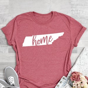 Tennessee Map Home Shirt, Tennessee Shirt, Tennessee State Map Shirt, Tennessee Travel Gift, Tennessee Home Shirt,Home State Shirt