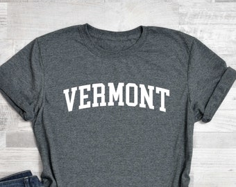 Vermont Shirt, Vermont Map Shirt, Vermont State Shirt, Vermont State Map Tee, Vermont Apparel, Vermont Gift, Vermont Xmas Gift, Gift for Her