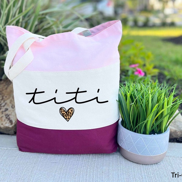 Titi Tote Bag, Titi Birthday Gift, Titi Birthday Gift, Everyday Bag, Shoulder Bag, Gift For New Titi, Canvas Cotton Bag, Gift For Titi