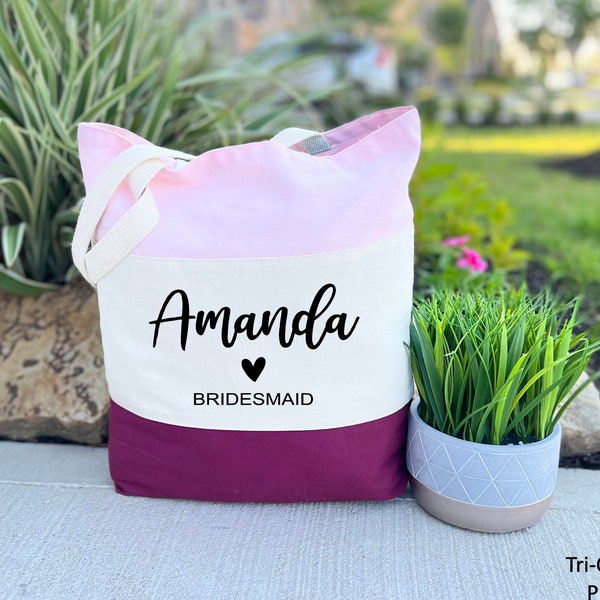 Bridesmaid Tote Bags, Personalized Bridesmaid Bags, Bridal Party Bridesmaid Gifts, Maid of Honor Gift Tote, Gift ideas for Wedding, Custom