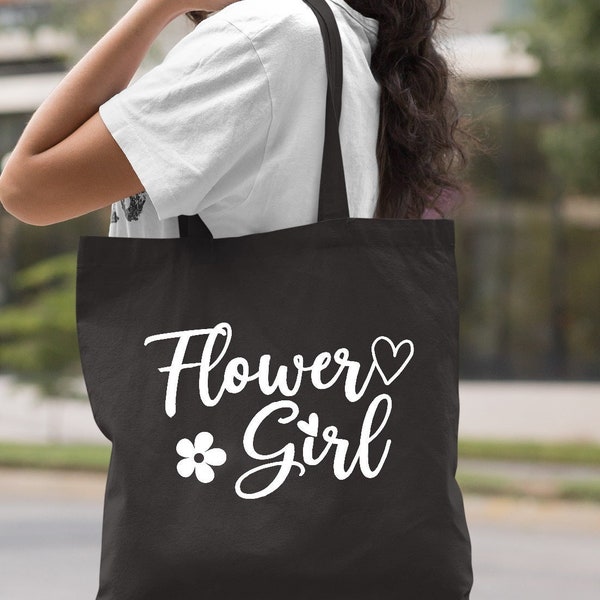 Zeghk Flower Girl Proposal Tote Bag - Canvas Bridesmaid Gift Bag From Bride