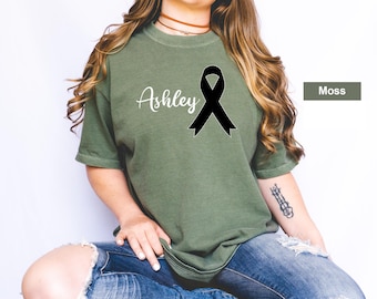 Comfort Colors® Personalized Skin Cancer Shirt, Melanoma Cancer Awareness T-Shirt