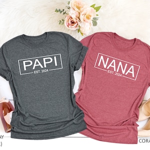 Papi and Nana Shirt, Nana Gift, Papi Shirt, Gift Mama, Papi Gift,  Matching Family, Mother day Shirt Mama, Grandpa Gift Custom Grandparents