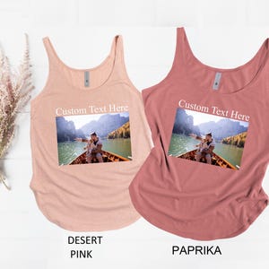 Custom Tank Top, Cute Custom Women&#39;s Tank Top, Mother&#39;s Day Gift, Custom Name Tank, Custom Photo Tank, Custom Text Tank Top