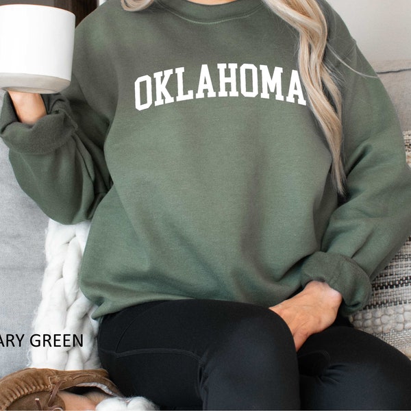 Oklahoma State Map Sweatshirt, Oklahoma Home Sweatshirt, Oklahoma Travel Gifts, Oklahoma Sweatshirt, Oklahoma Xmas, Oklahoma Sweatshirt Gift