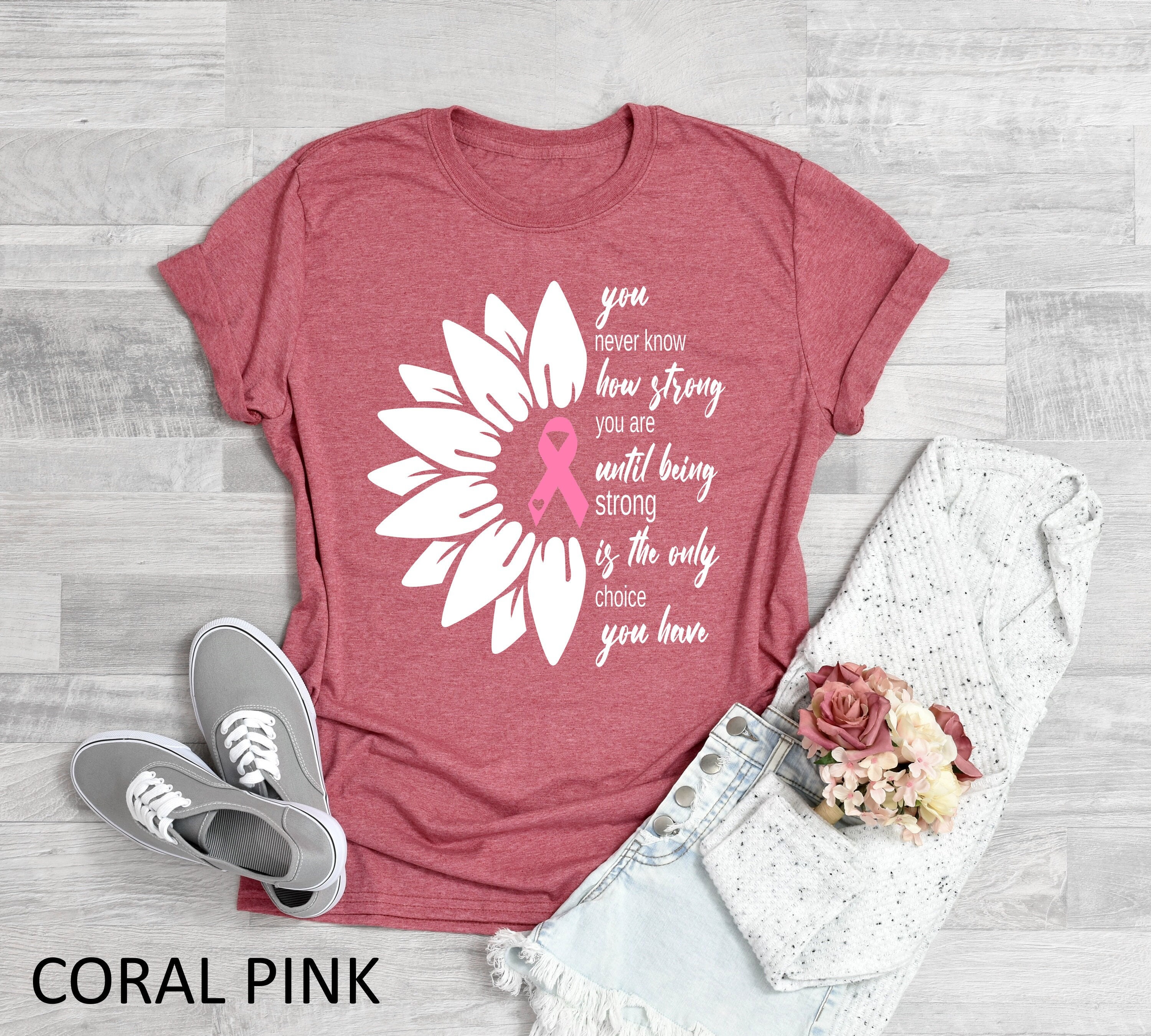 You Never Know How Strong Shirt, Cancer Survivor Shirt, Cancer Awareness Gift, Stronger Than Cancer Shirt, Sunflower Cancer Shirt
