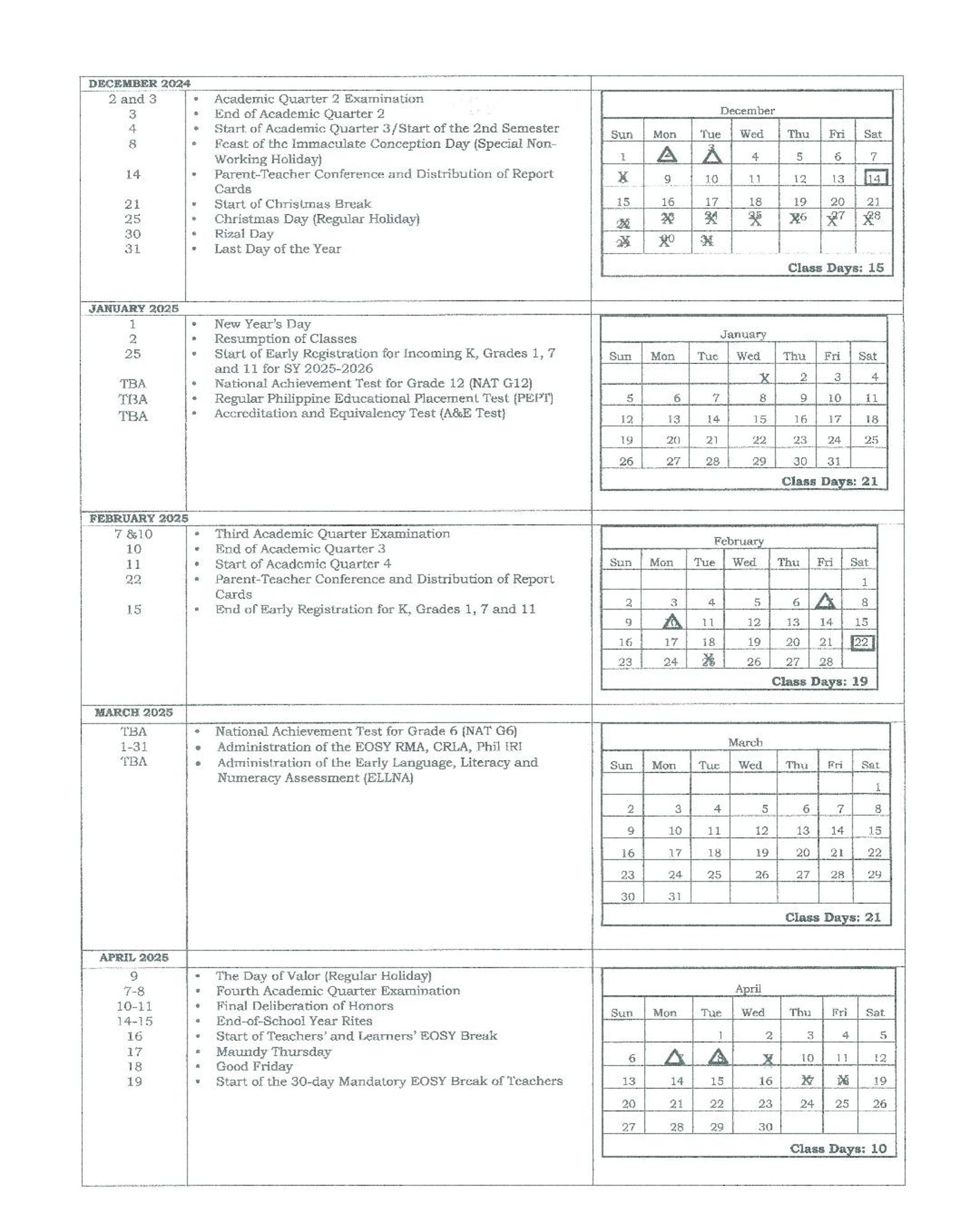 Deped 2025 - 2026 School Calendar 
