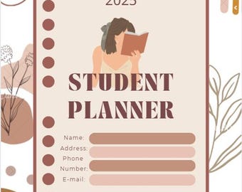 Editable Student Planner Canva Template (120 Pages