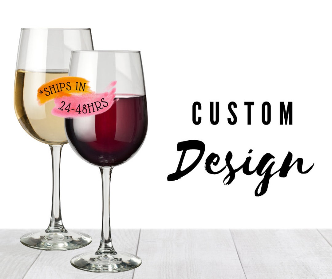 Personalized Wine Glasses, Elegant Personalized Wine Glasses, Custom ...