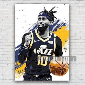 Mike Conley Dark Mode Utah Jazz Jersey NBA Basketball Sticker 