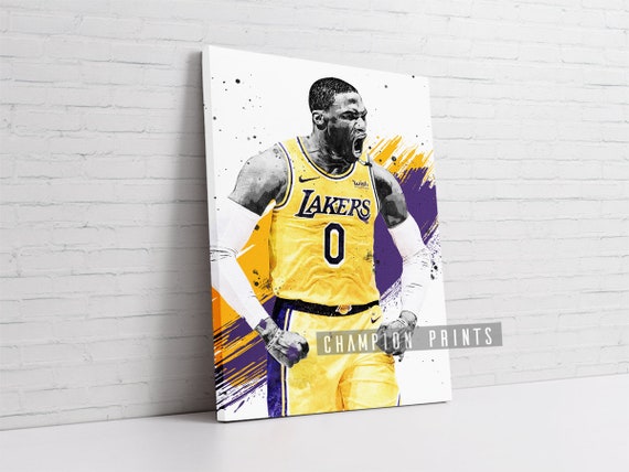 Póster de Russell Westbrook Los Angeles Lakers Print Regalo - Etsy España