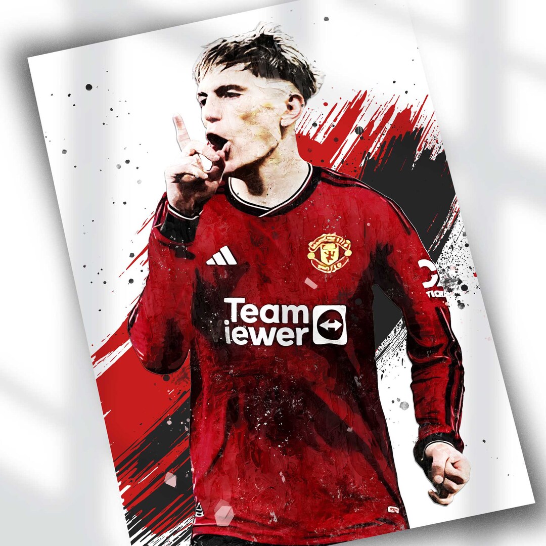 Alejandro Garnacho Poster Canvas Print for Football Fans Etsy