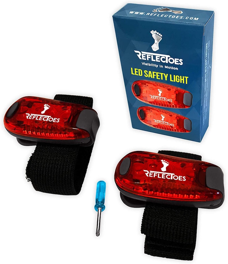 Reflectoes LED Safety Lights for Runners Clip Attach Set of 2 Night