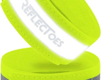 Reflective Running Bands, Hi Vis Arm and Ankle Straps for Night Running, Cycling, Walking