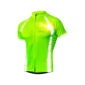 ReflecToes High Visibility Cycling Jersey - Reflective Hi-Viz Cycling Shirt for Men (Yellow)