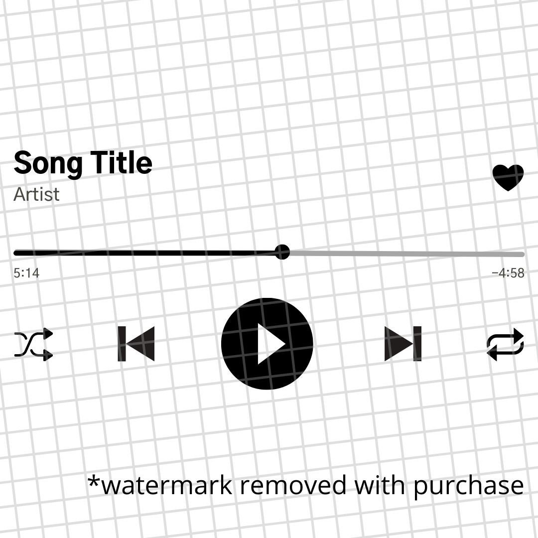 Spotify Music Player SVG JPG PNG Audio Control Song Etsy