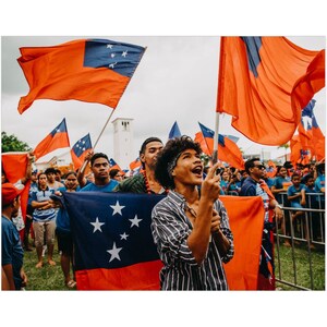Flag Parade, Polynesian Art, Samoan Print, Fine Art Photography, Apia, Samoa, Birthday Gift