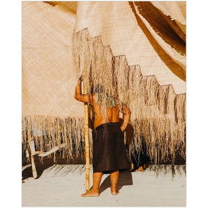 Man With Fine Matt, Polynesian Art, Samoan Print, Fine Art Photography, Village Life, Traditions, Samoa, Birthday Gift