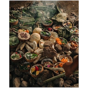 Umu The Earth Oven, Polynesian Art, Samoan Print, Fine Art Photography, Wall Art, Tropics, Samoan Cuisine, Samoa, Birthday Gift