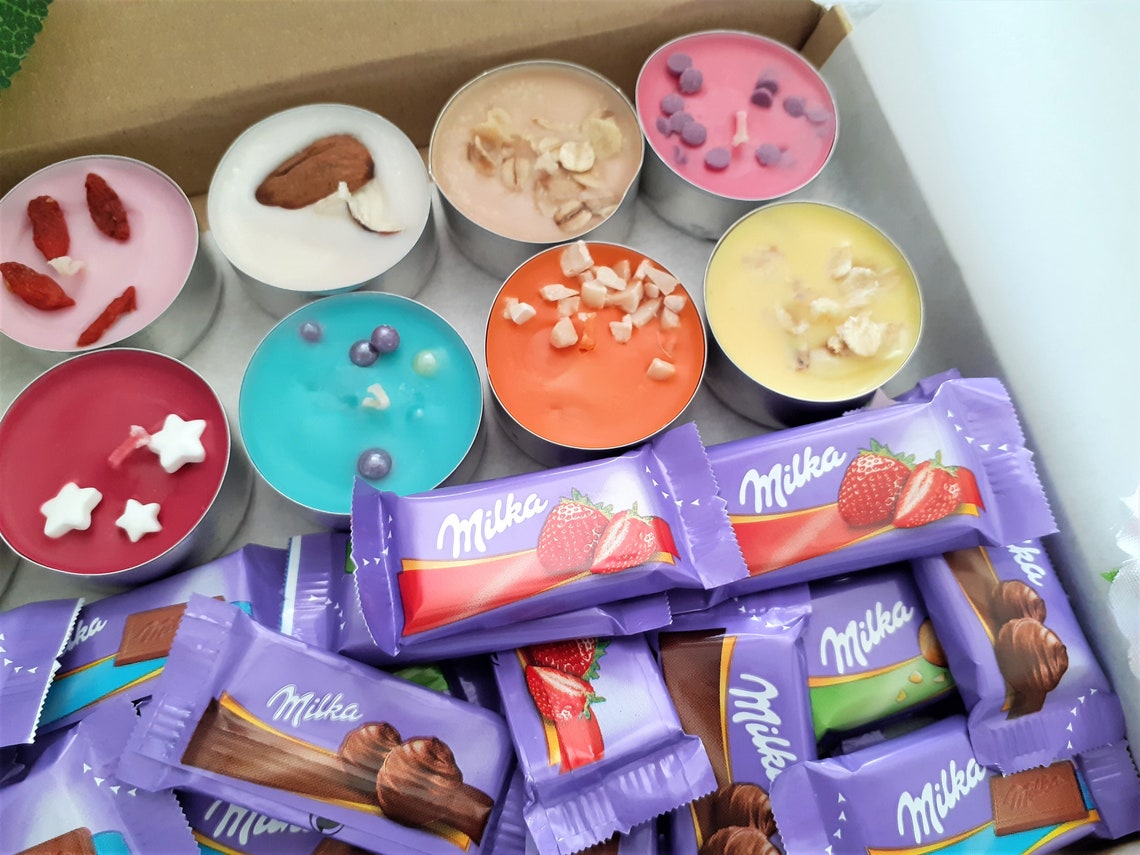 Milka Mini Box Mini Milka Chocolate Gift Box With Scented Candles, Mother's Day Easter ...