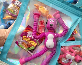 Kids Birthday Gift Bags, Children Sensory Tube Toys Candy, Animal Zoo Themed Party, Prefilled Goodie, Girls Boys Premade Activity Presents
