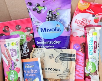 VEGANE Snackbox - Geburtstagsgeschenk für vegane Freunde - Milchfreie Leckereien - Muttertags-Snacks-Paket - Gute Besserung Geschenk -Glutenfrei
