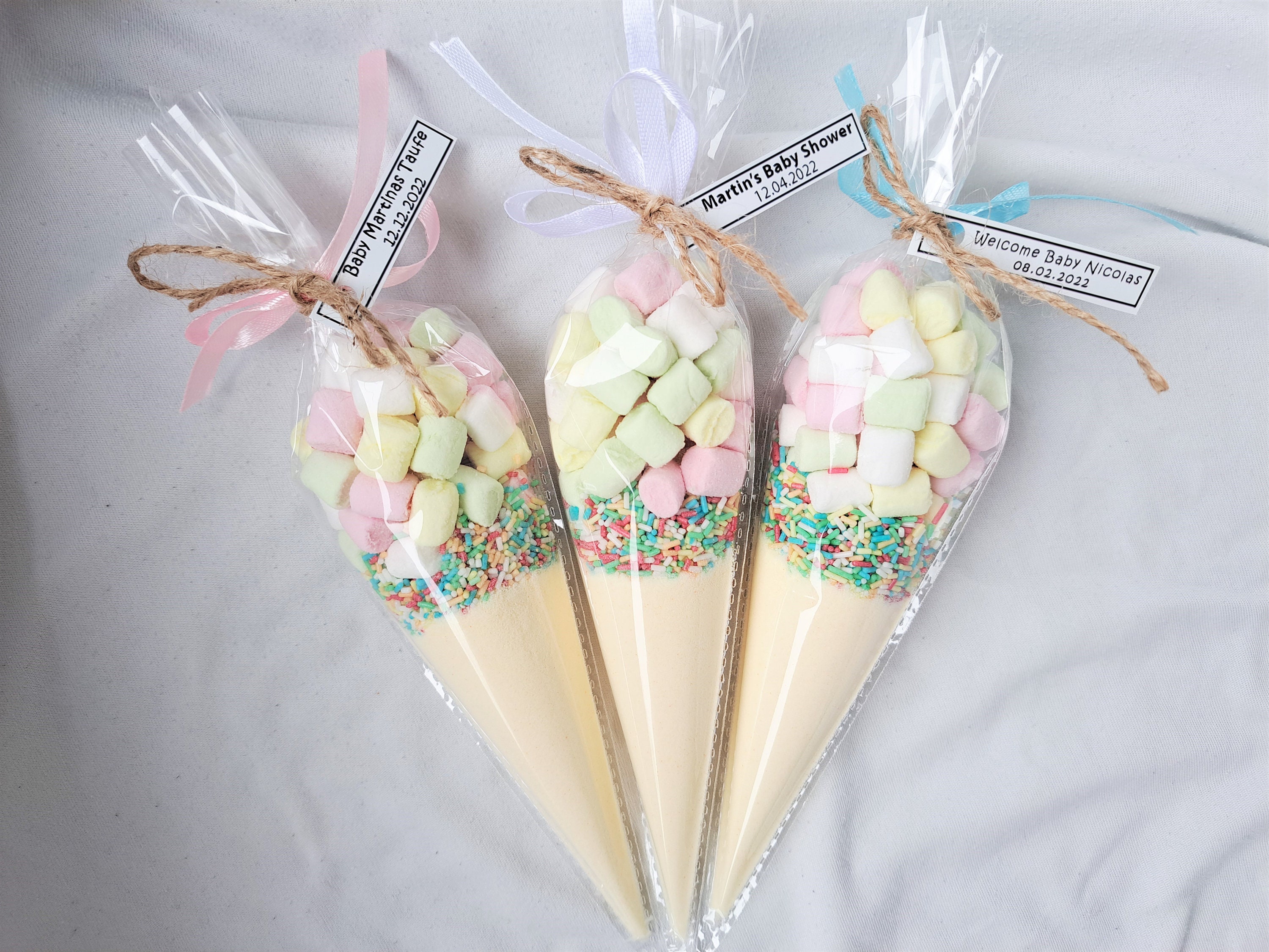 Buy Baby Shower Hot Chocolate Cones - DIY Hot Chocolate Party Favors - Baby  First Birthday Sweets Cone Bags as Guest Gifts - White Pink Blue Online in  India - Etsy, image size:3000x2250