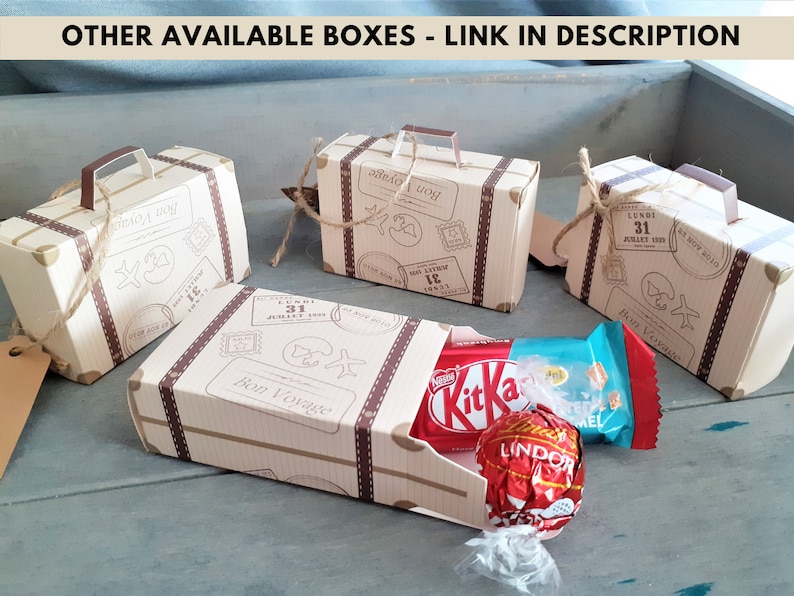 Mini Travel Suitcase Paper Candy Boxes Farewell Party Favors Etsy