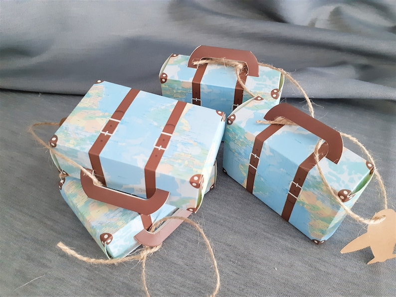 Mini Travel Suitcase Paper Candy Boxes Farewell Party Favors Etsy