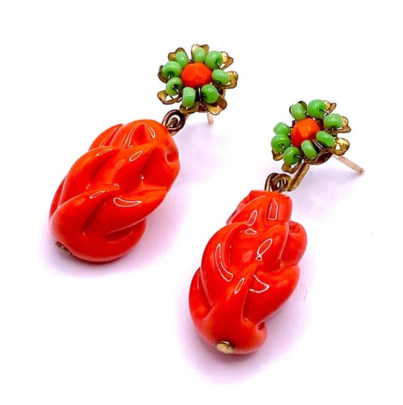 Miriam Haskell signed earrings - image 1