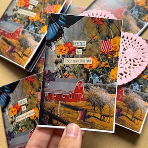 Pennsylvania Mini Zine - Handgemachtes Collage Poetry Zine