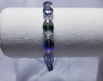 Aurora Borealis Beaded stretch bracelet