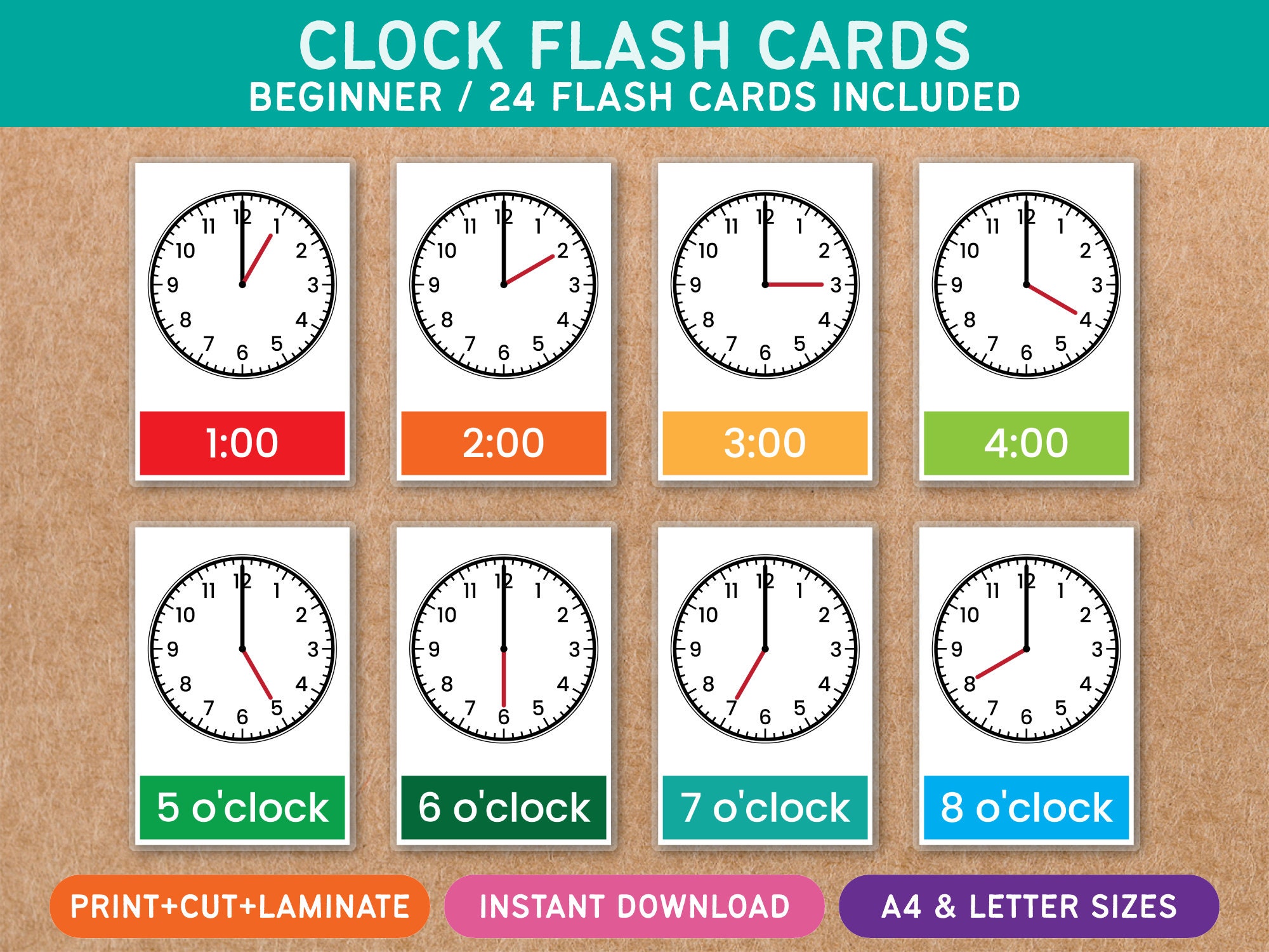 clock-flash-cards-beginner-time-busy-book-binder-task-boxes-homeschool-preschool-kindergarten-elementary-math-teacher-etsy